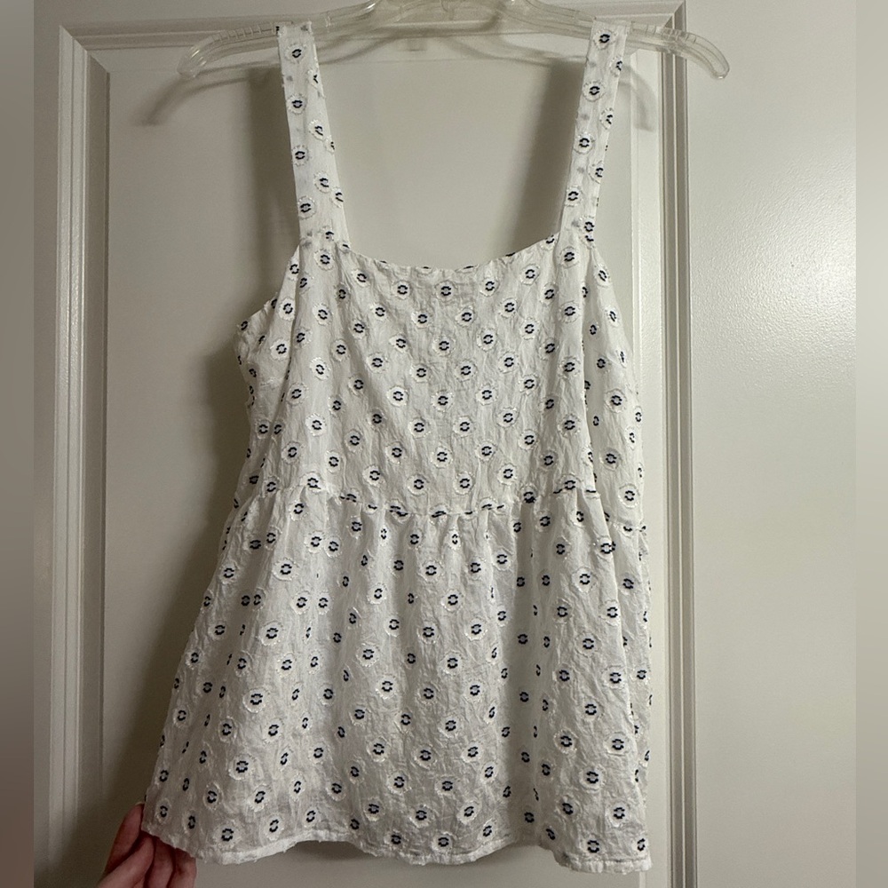White Floral Women's Top